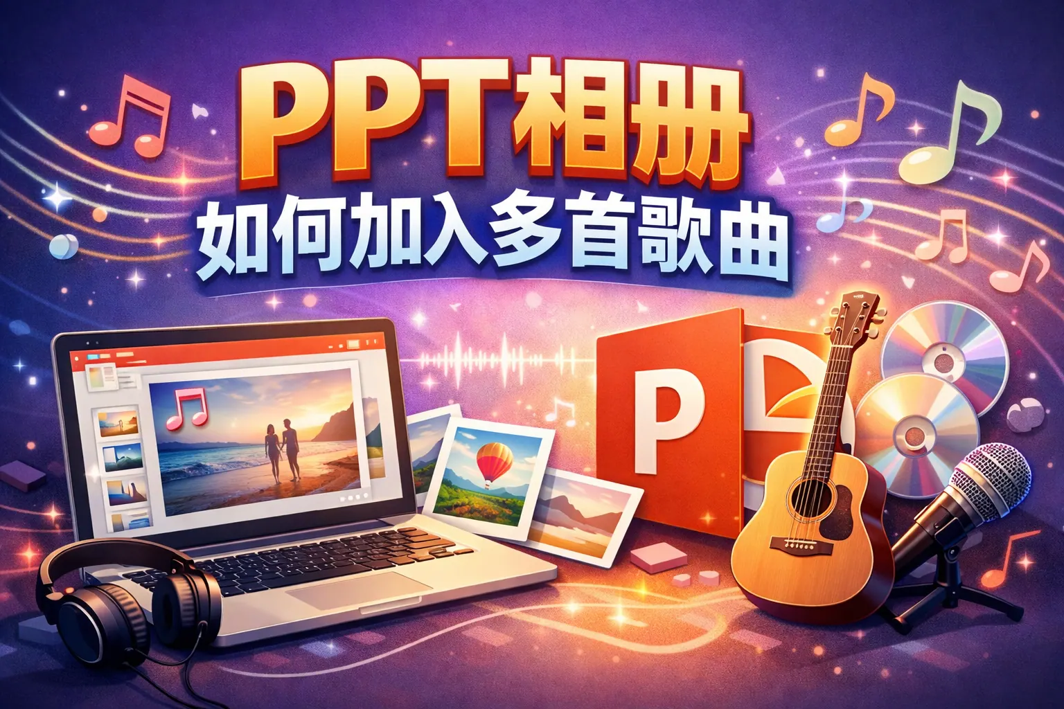 ppt相册如何加入多首歌曲