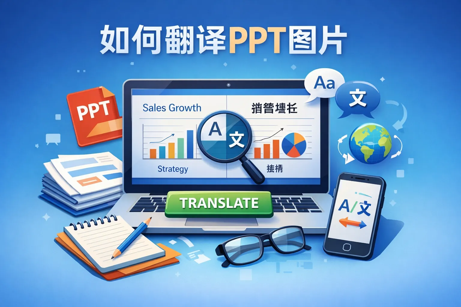如何翻译ppt图片