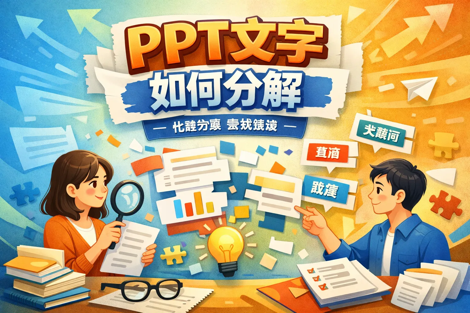 ppt文字如何分解