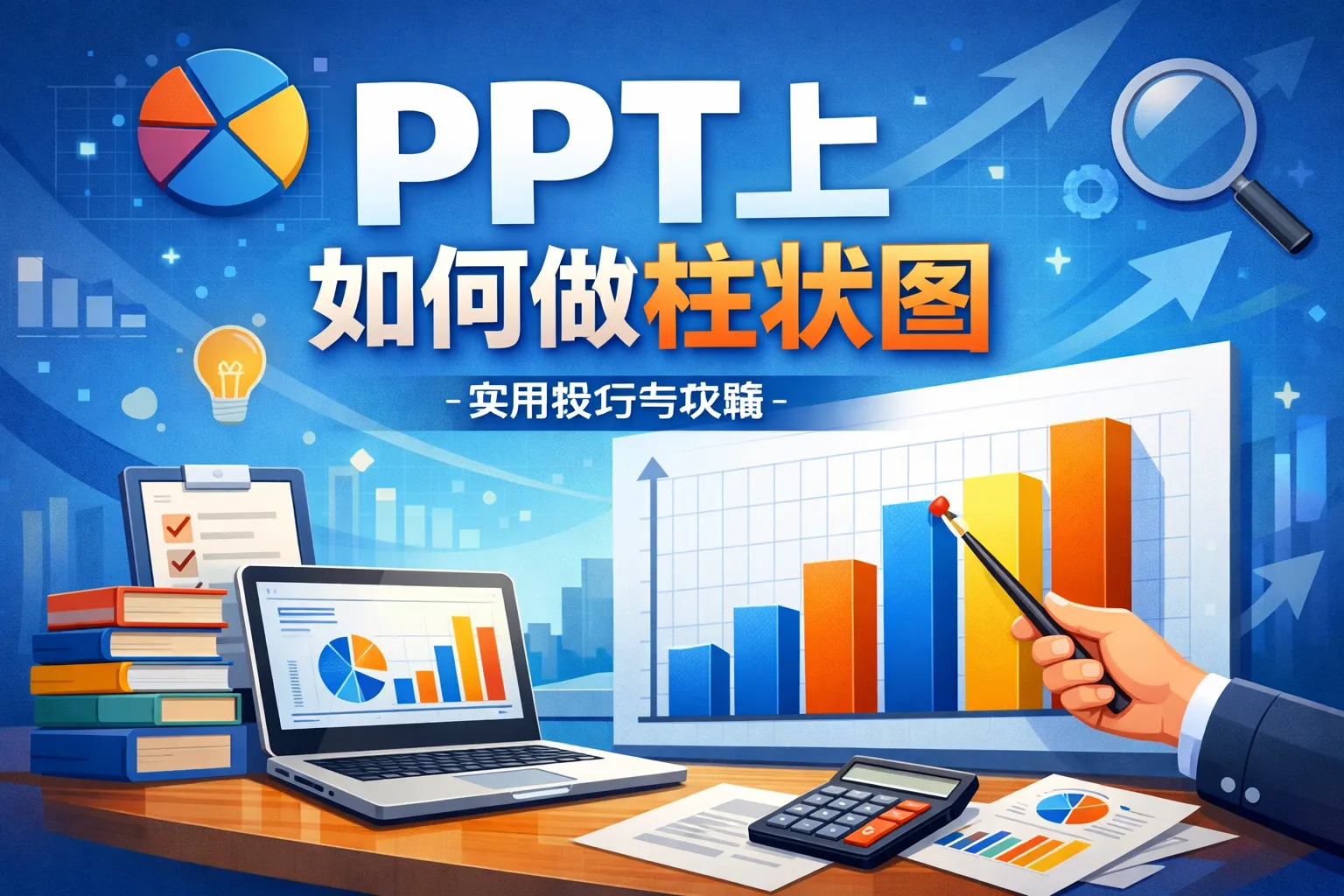 ppt上如何做柱状