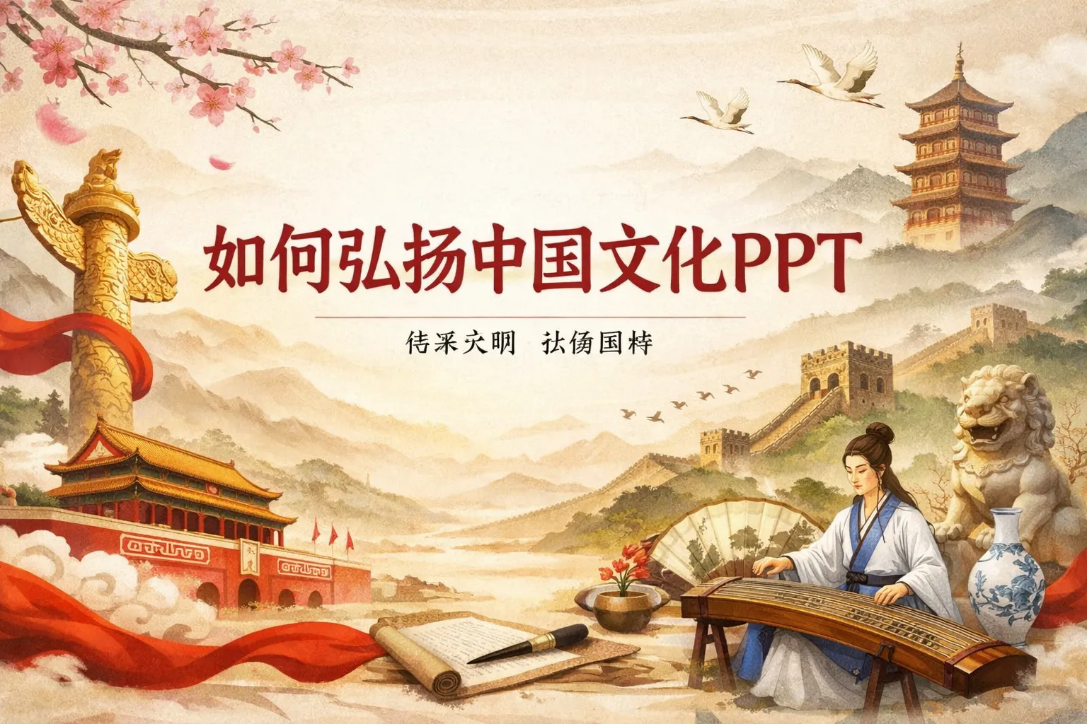 如何弘扬中国文化ppt