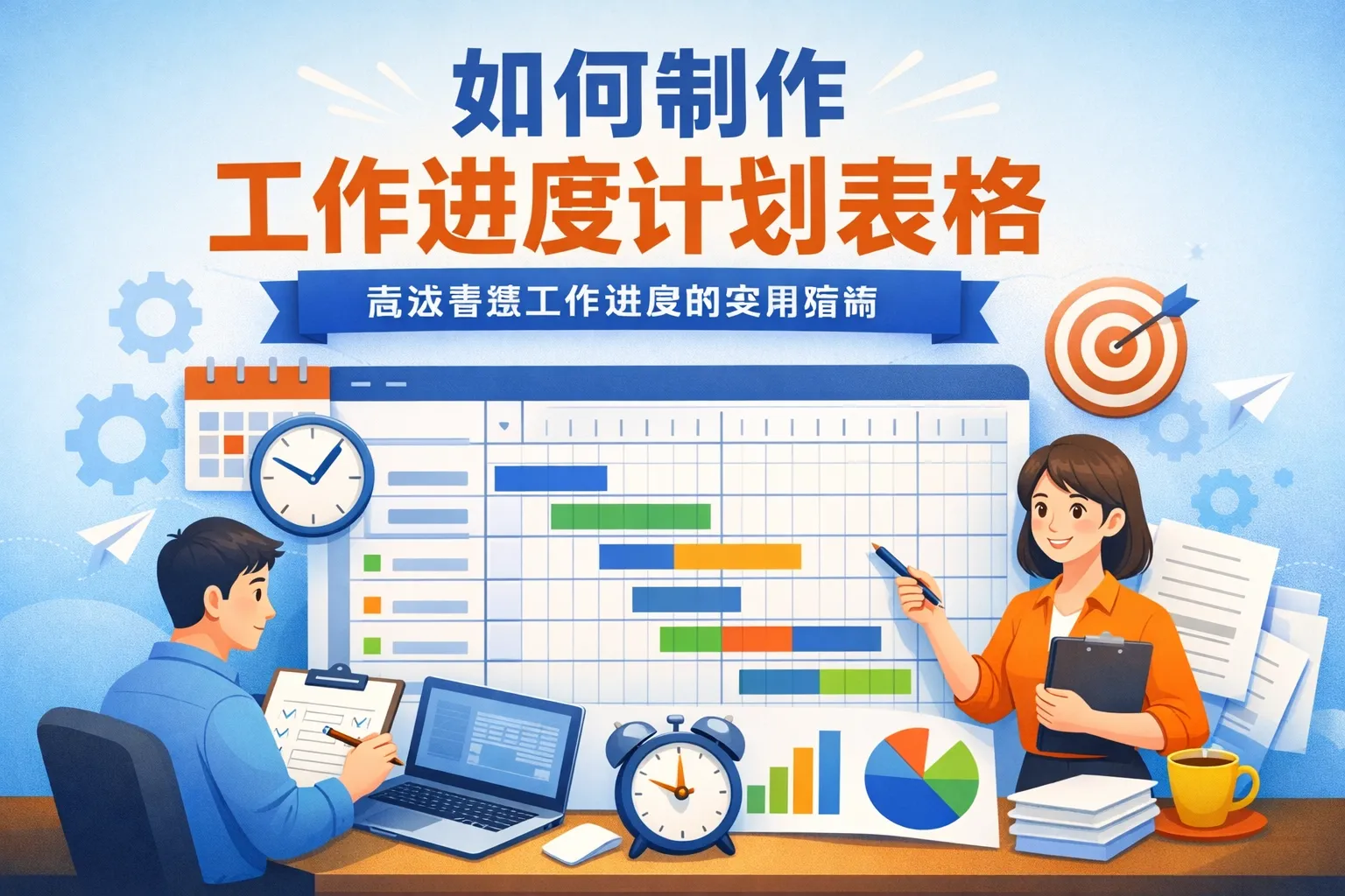 如何制作工作进度计划表格