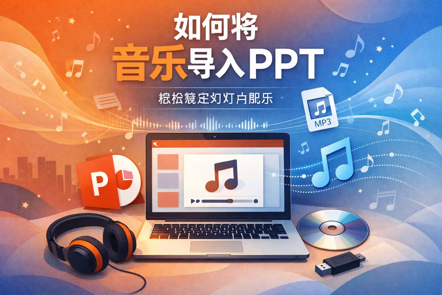 如何将音乐导入ppt