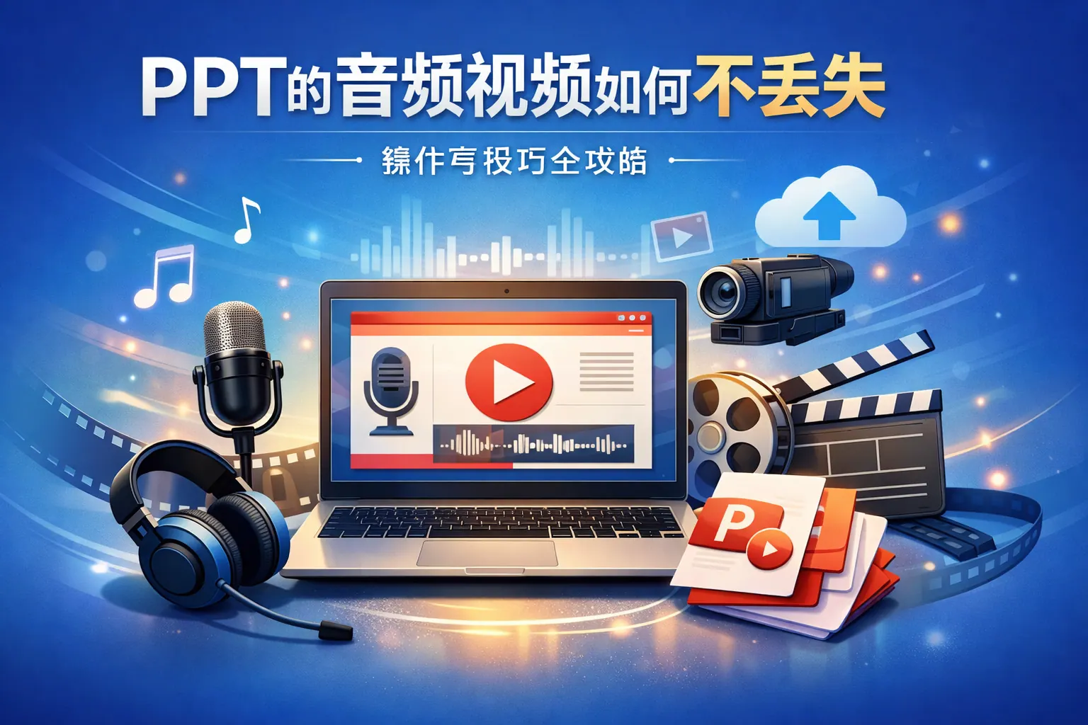 ppt的音频视频如何不丢失