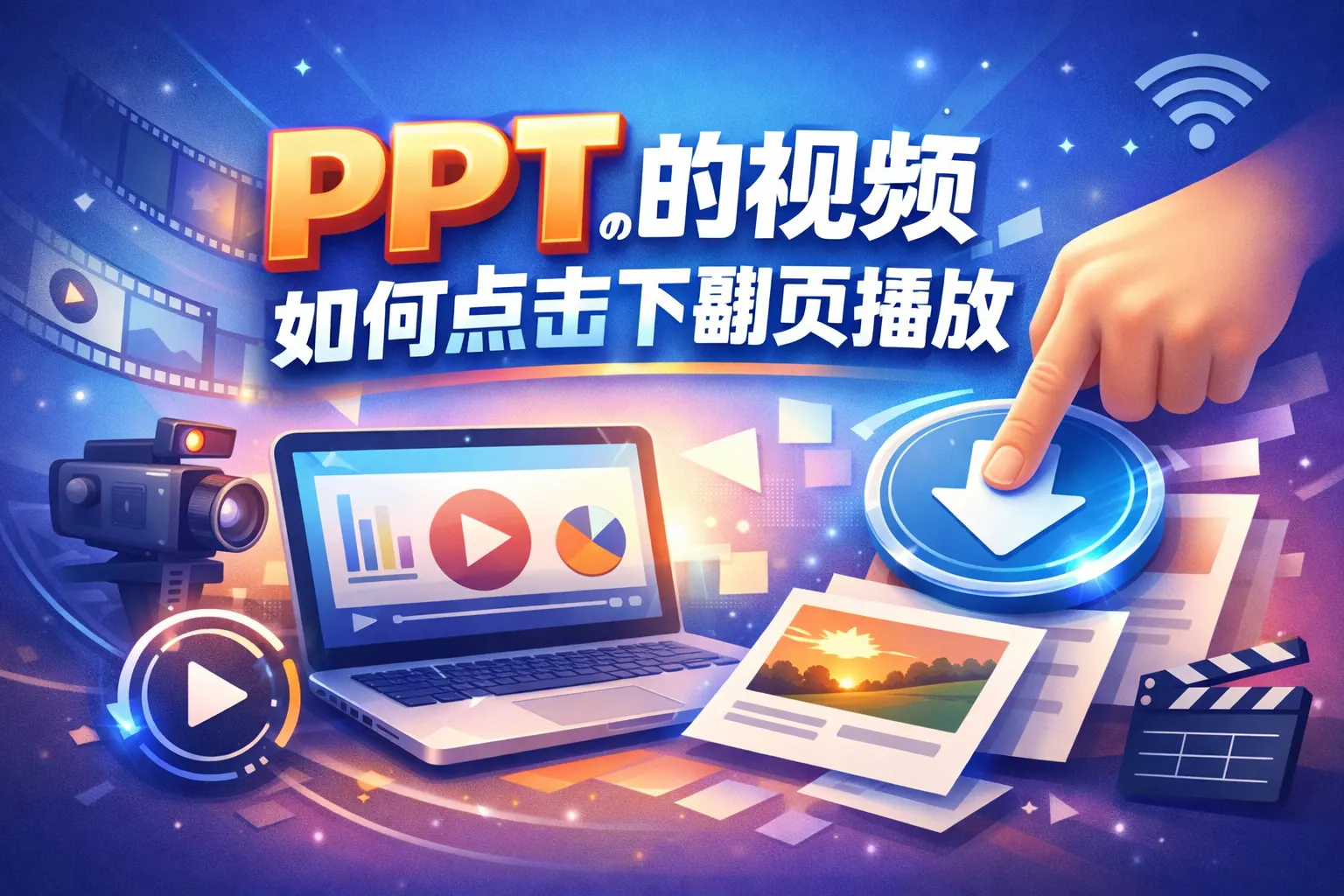 Ppt的视频如何点击下翻页播放