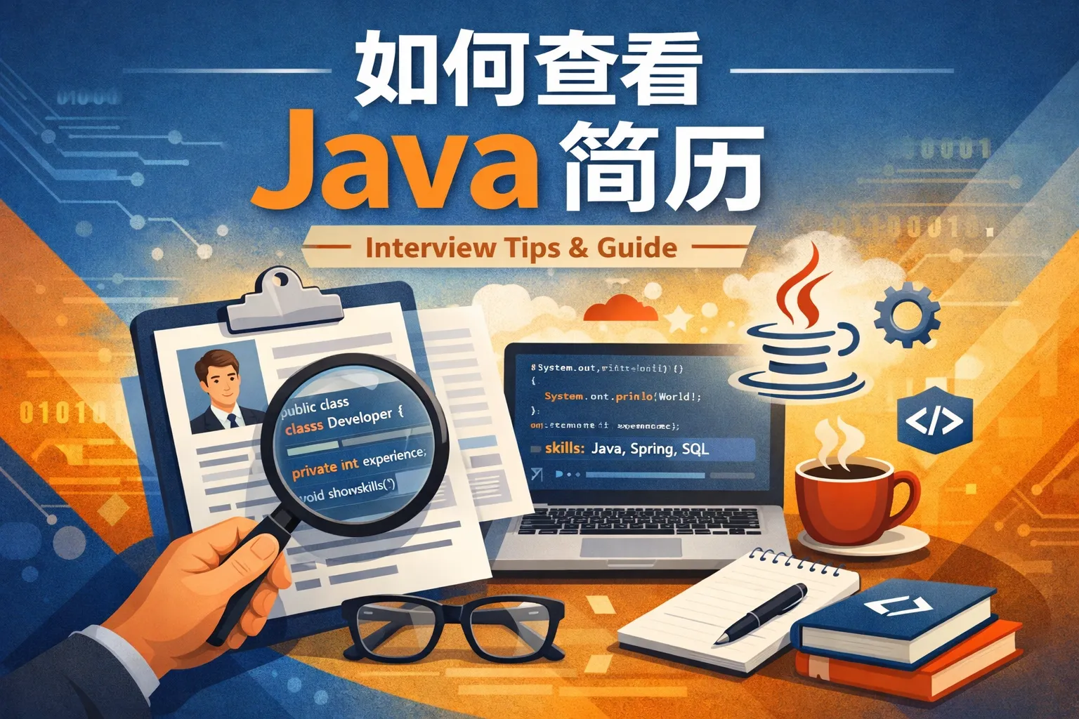 如何查看java简历