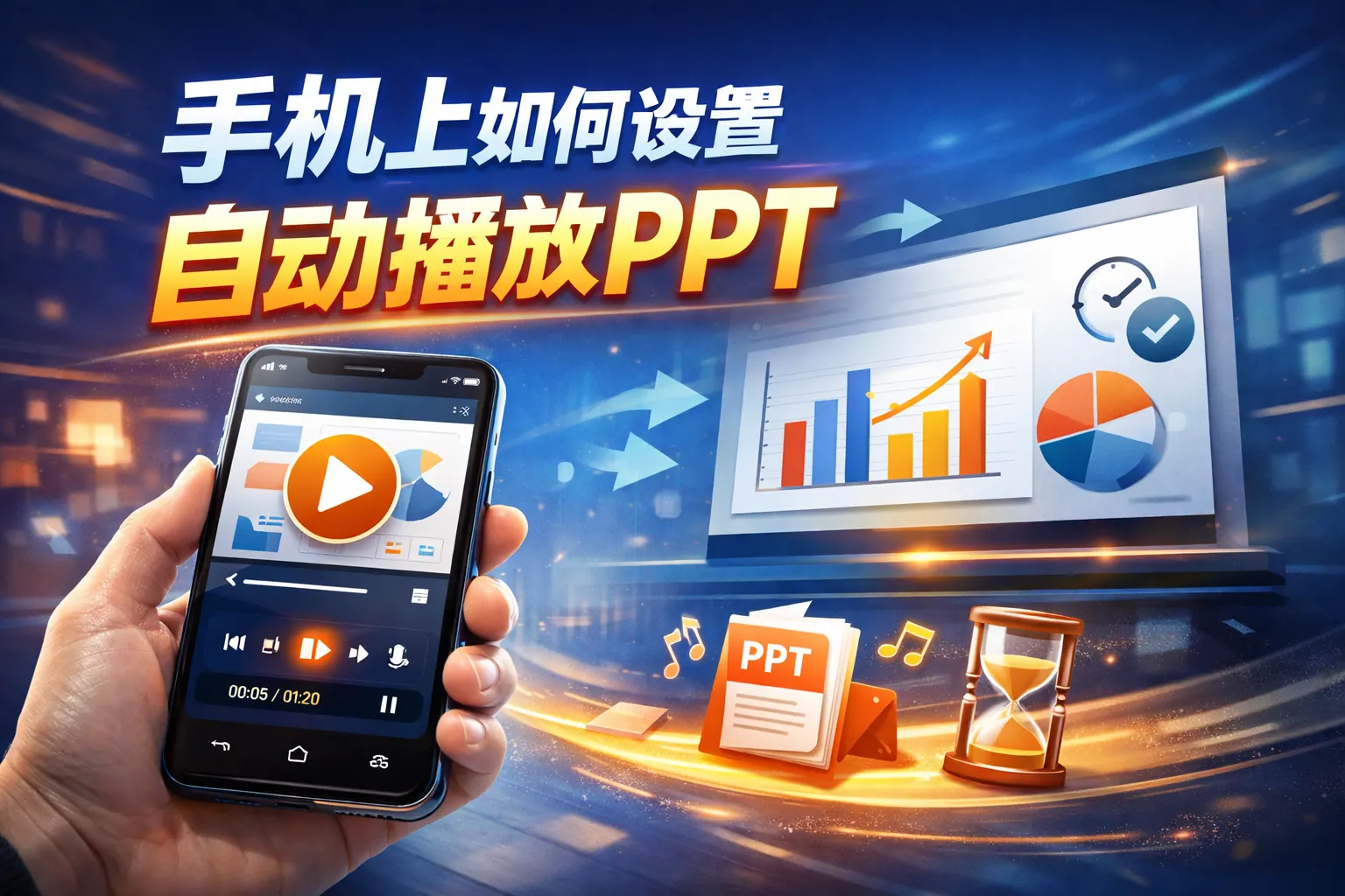 手机上如何设置自动播放ppt
