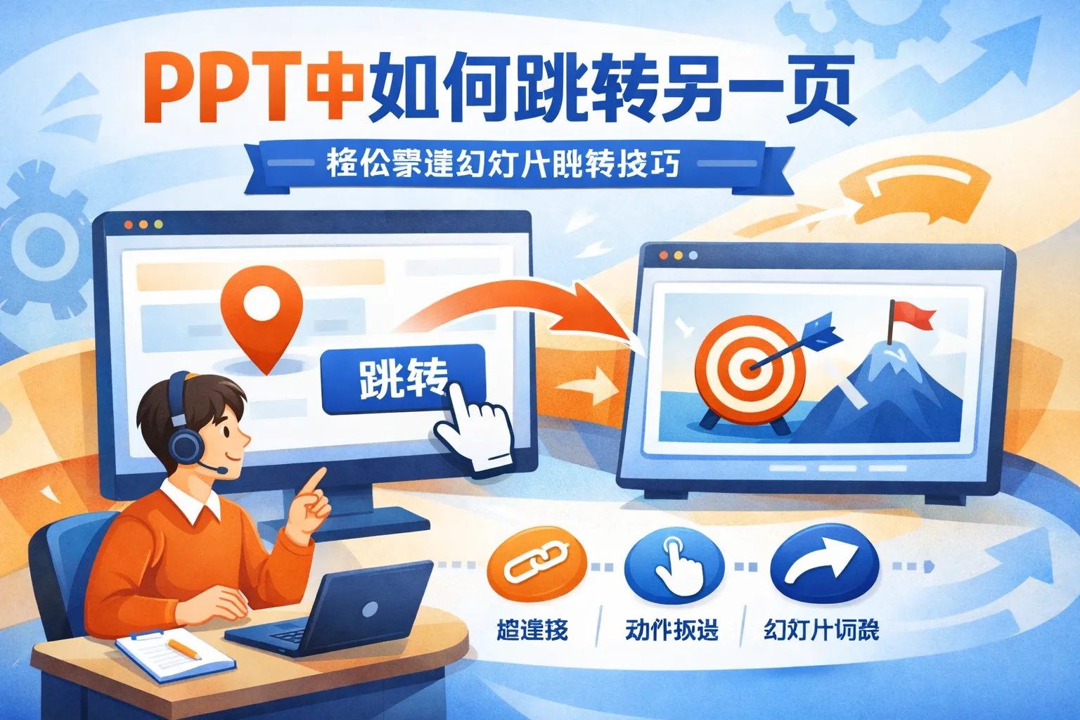 ppt中如何跳转另一页