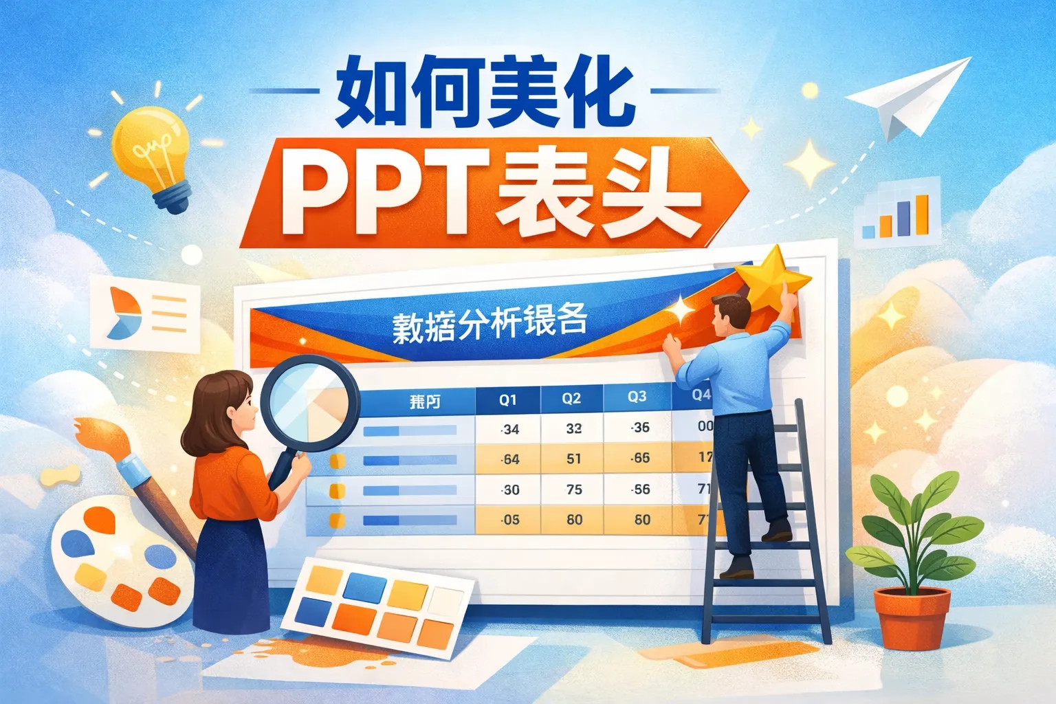 如何美化ppt表头