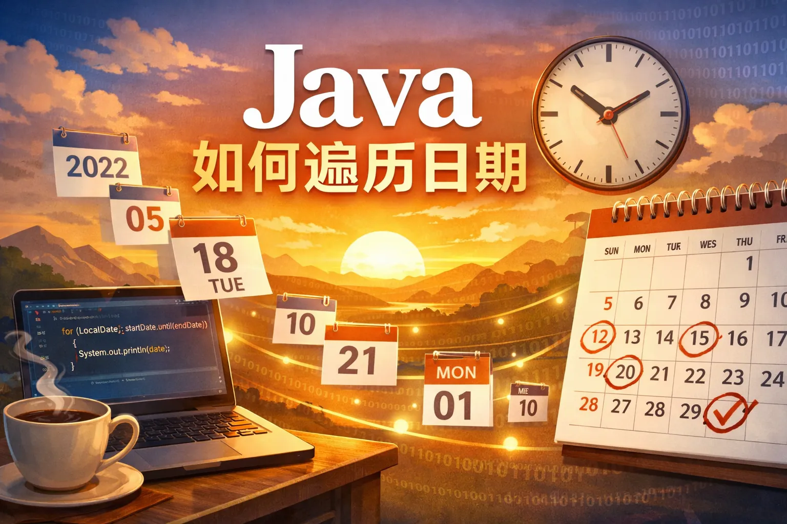 java如何遍历日期