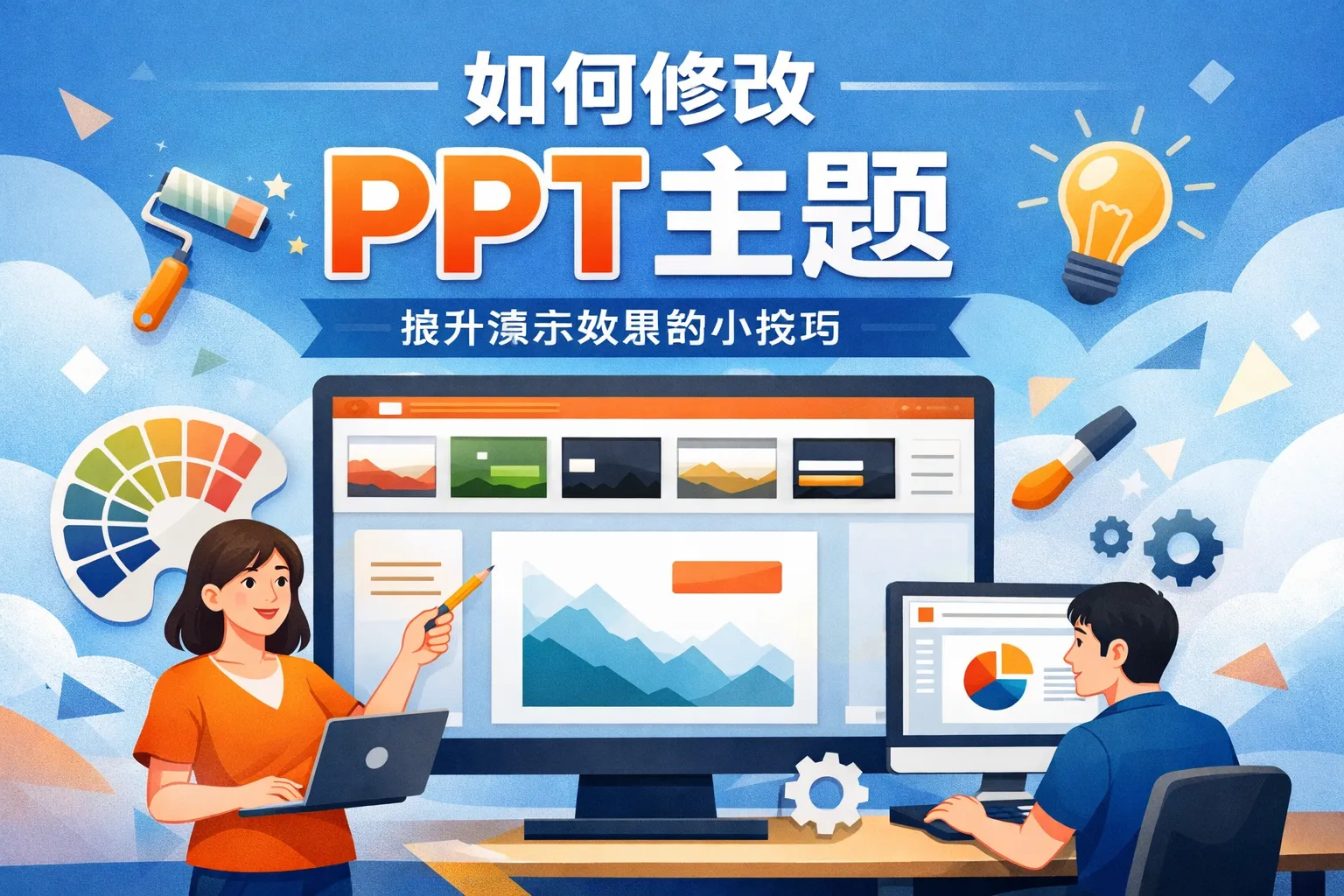 如何修改 ppt主题