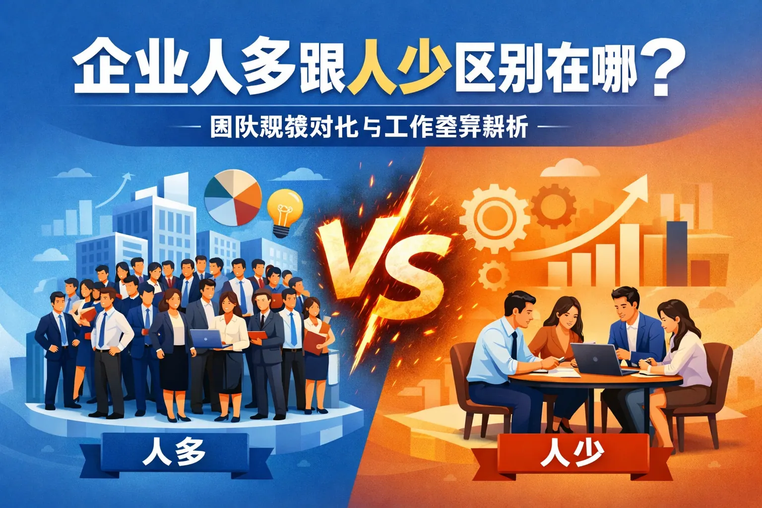 企业人多跟人少区别在哪