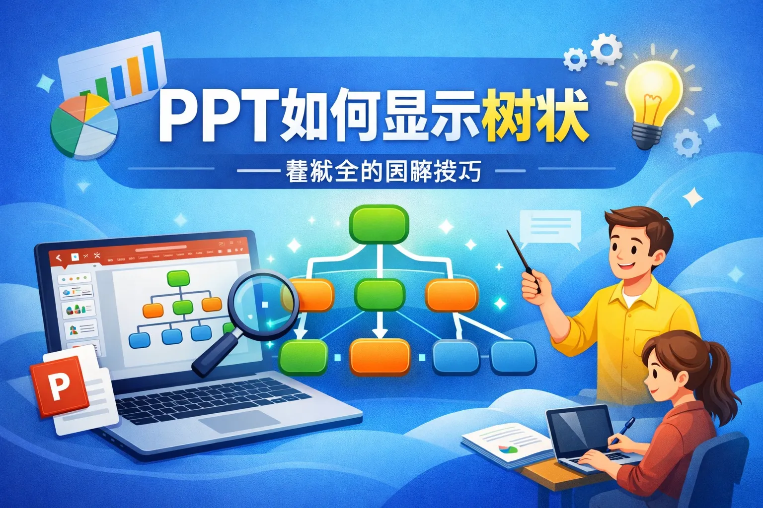 ppt如何显示树状