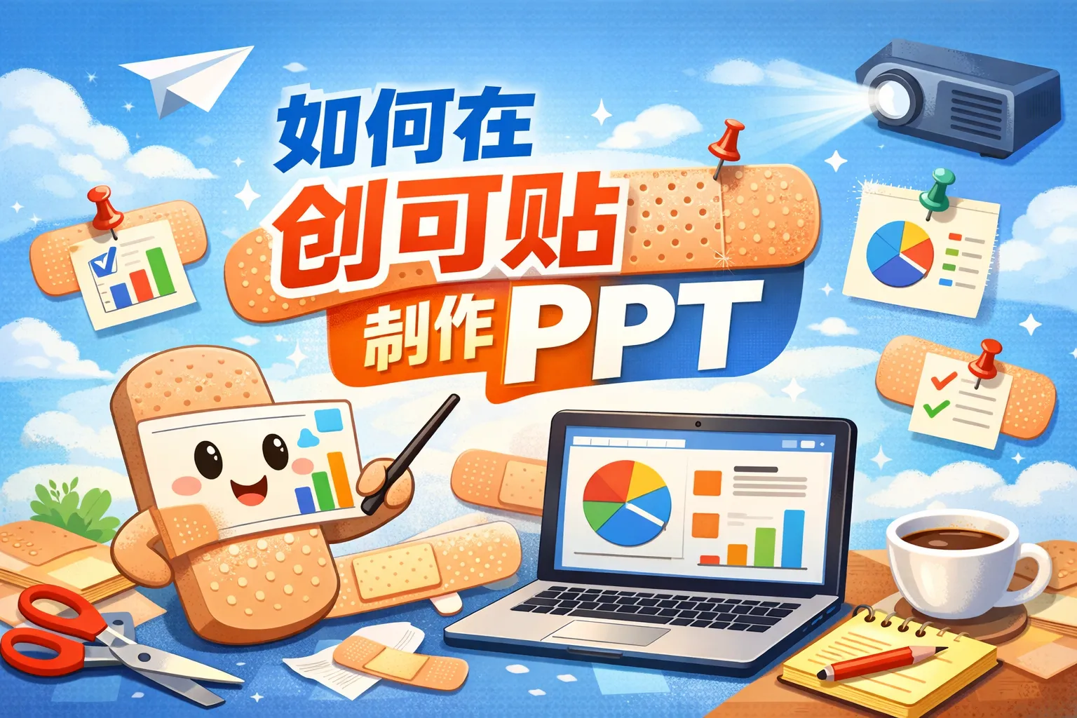 如何在创可贴制作ppt