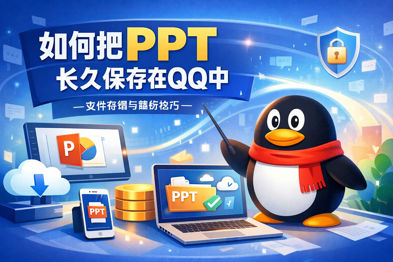 如何把ppt长久保存在qq中