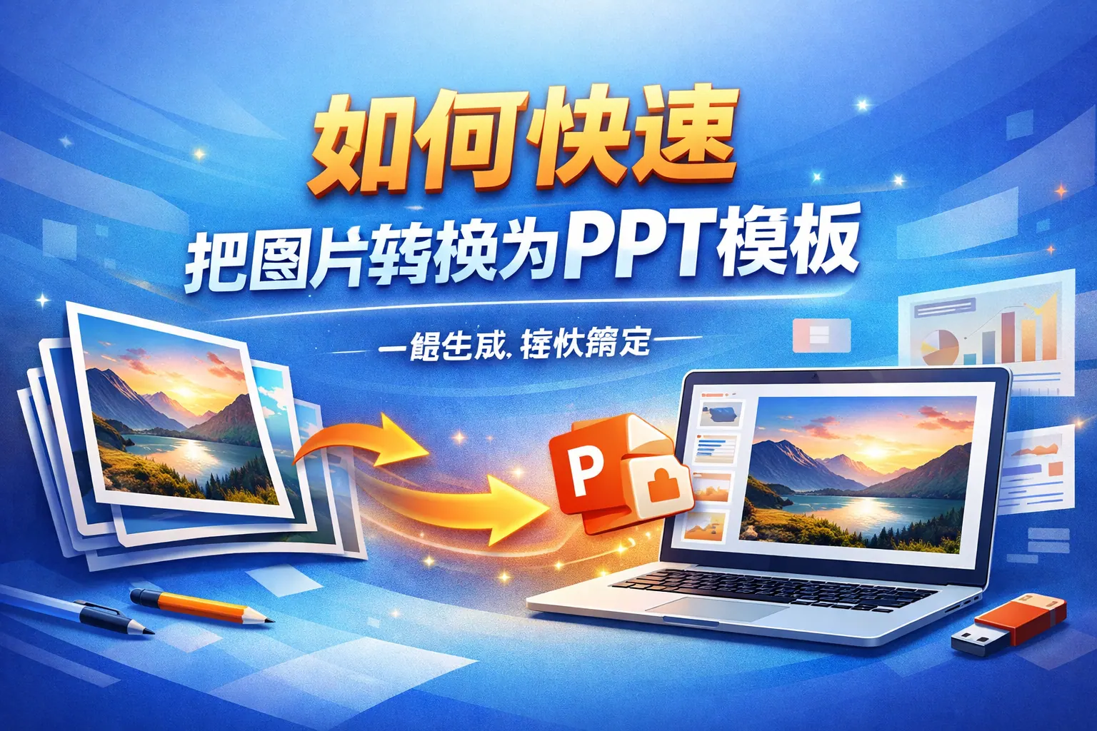 如何快速 把图片转换为ppt模板