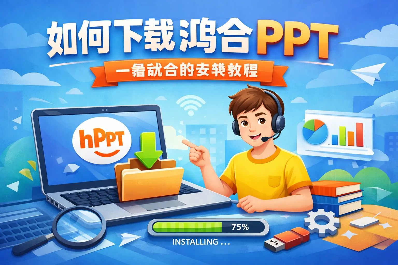 如何下载安装鸿合ppt
