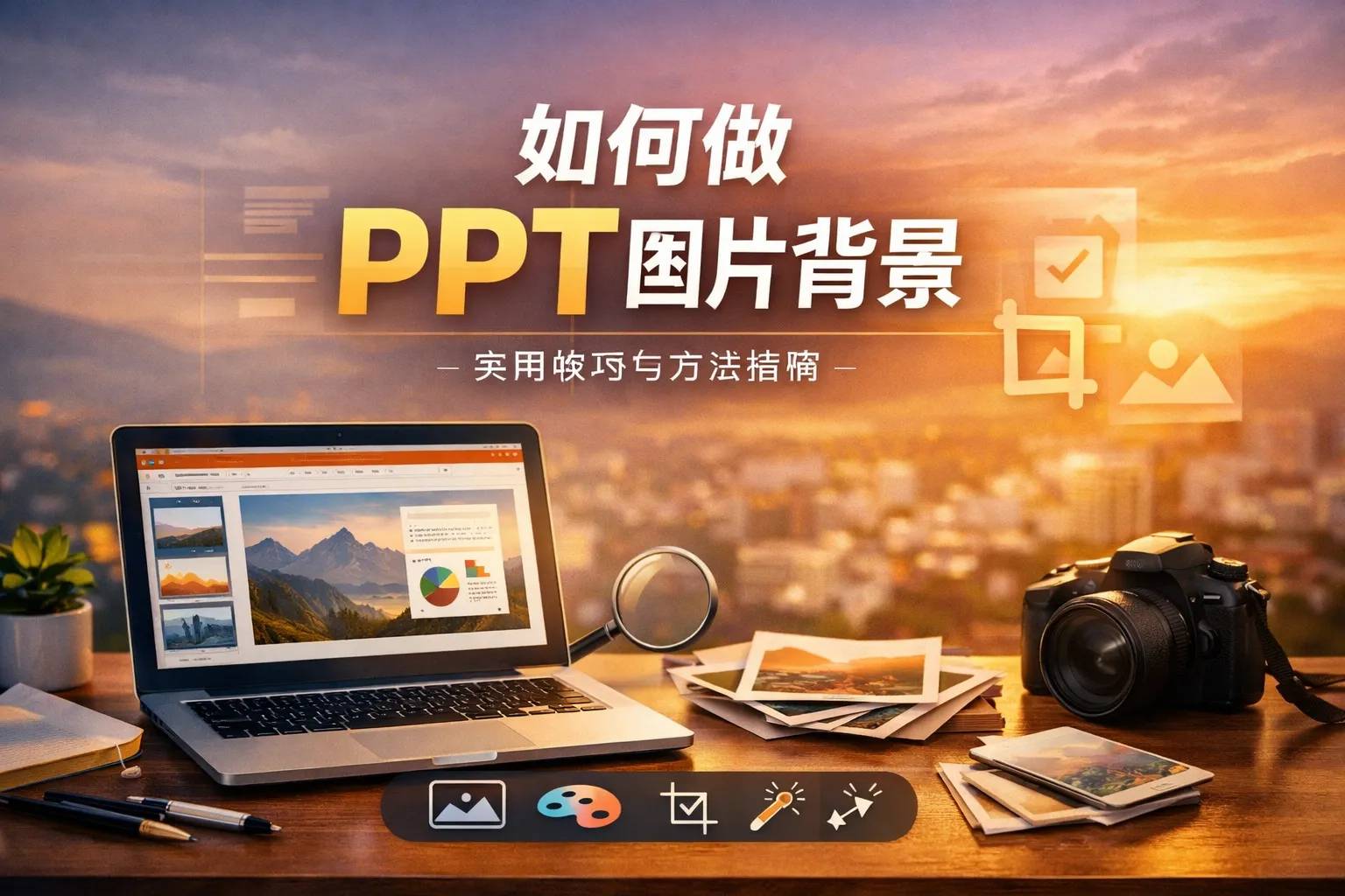 如何做ppt图片背景低