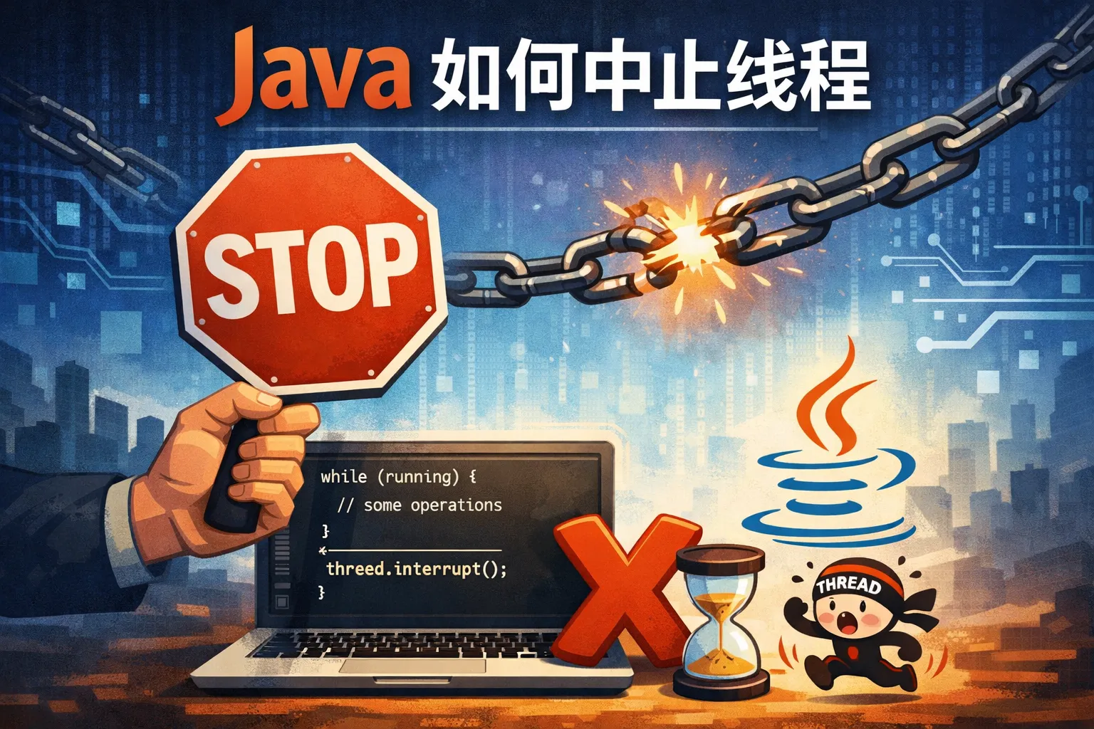 java 如何中止线程