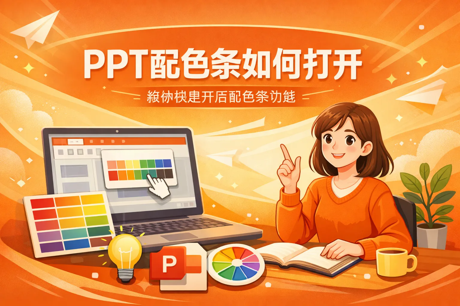 ppt配色条如何打开