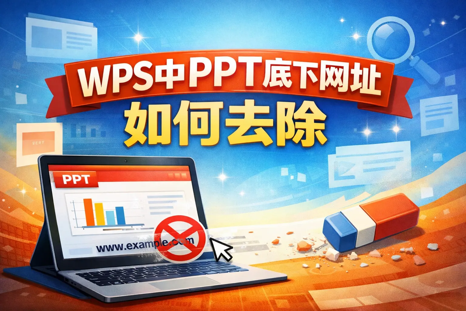 wps中ppt底下网址如何去除