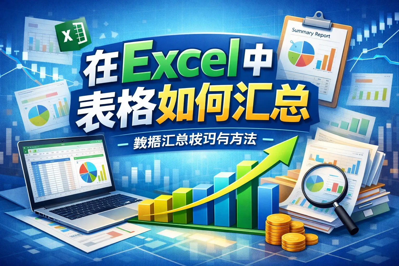 在excel中表格如何汇总