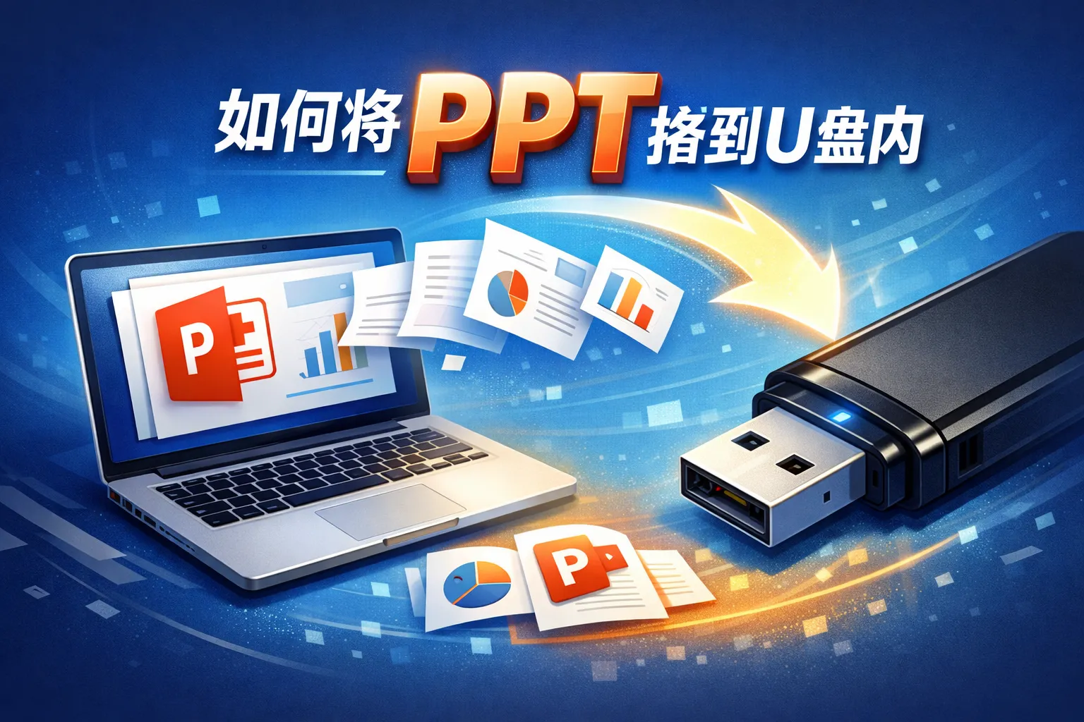 如何将ppt拷到u盘内