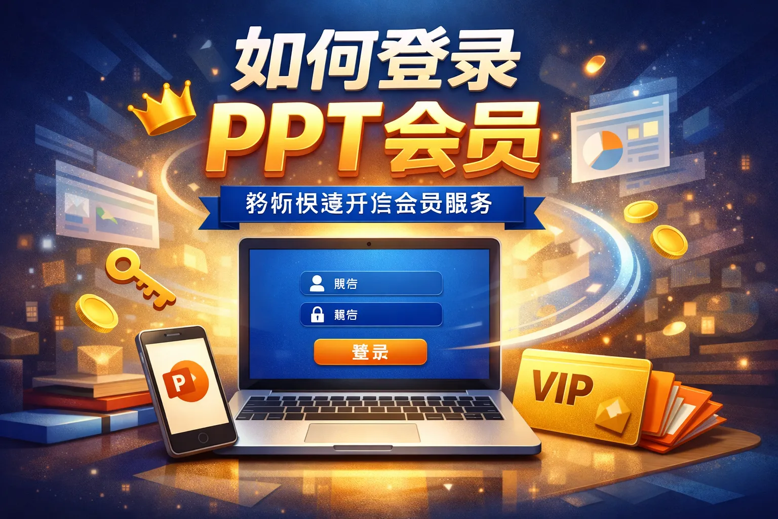 如何登录ppt会员