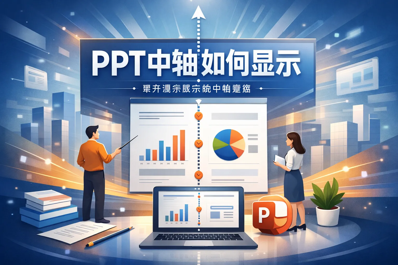 PPT中轴如何显示