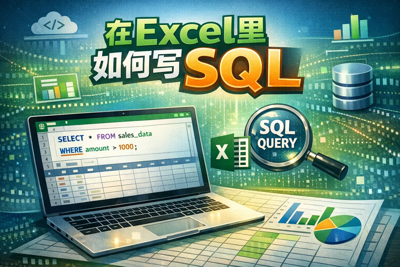 在excel里如何写sql