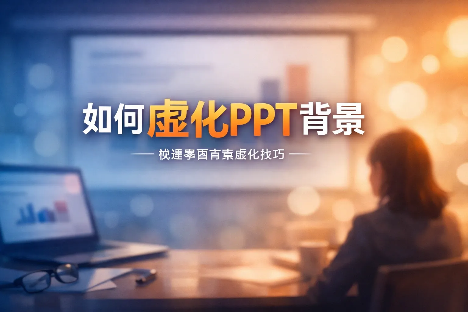 如何虚化ppt 背景