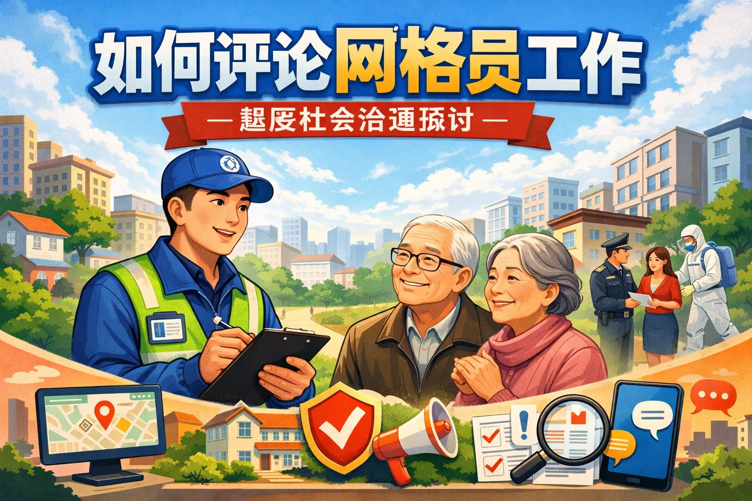 如何评论网格员工作