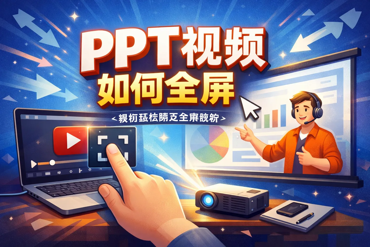 ppt视频如何全屏