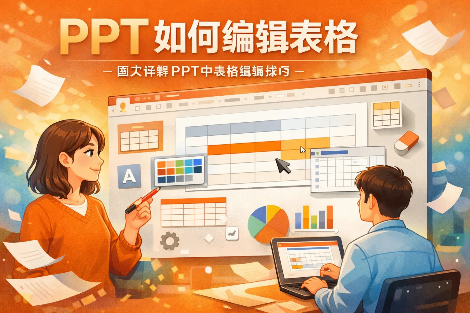 ppt如何编辑表格