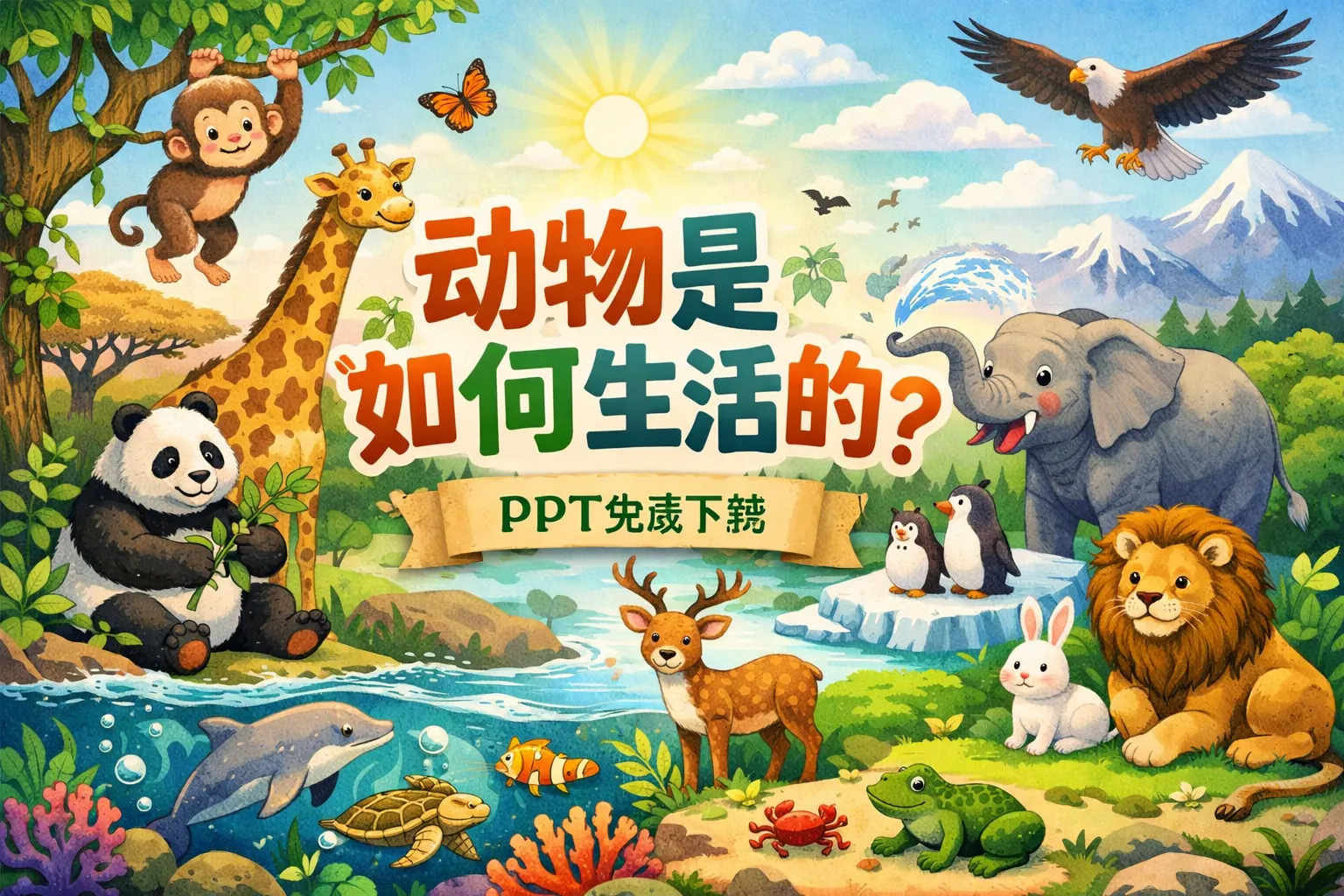 动物是如何生活的ppt免费下载