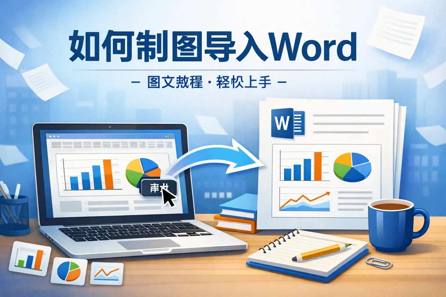 如何制图导入word