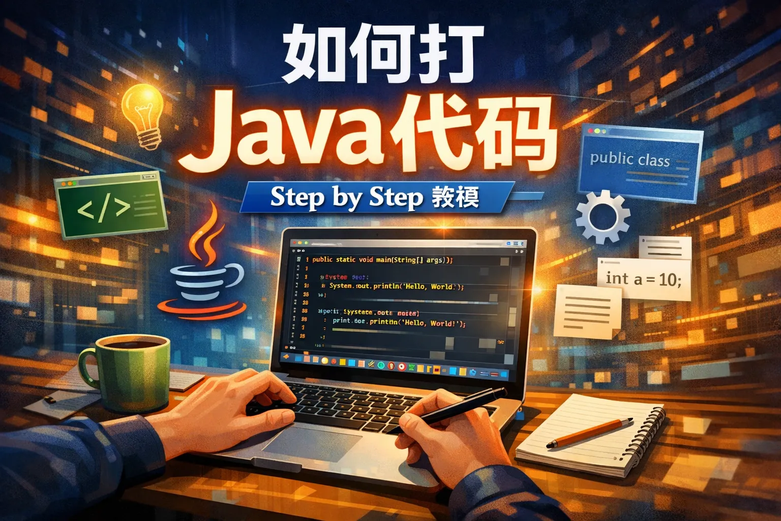 如何打java代码