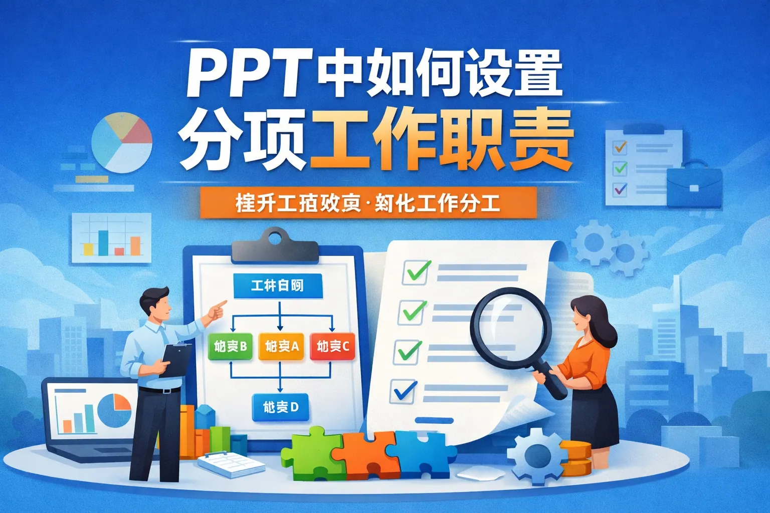 ppt中如何设置分项工作职责
