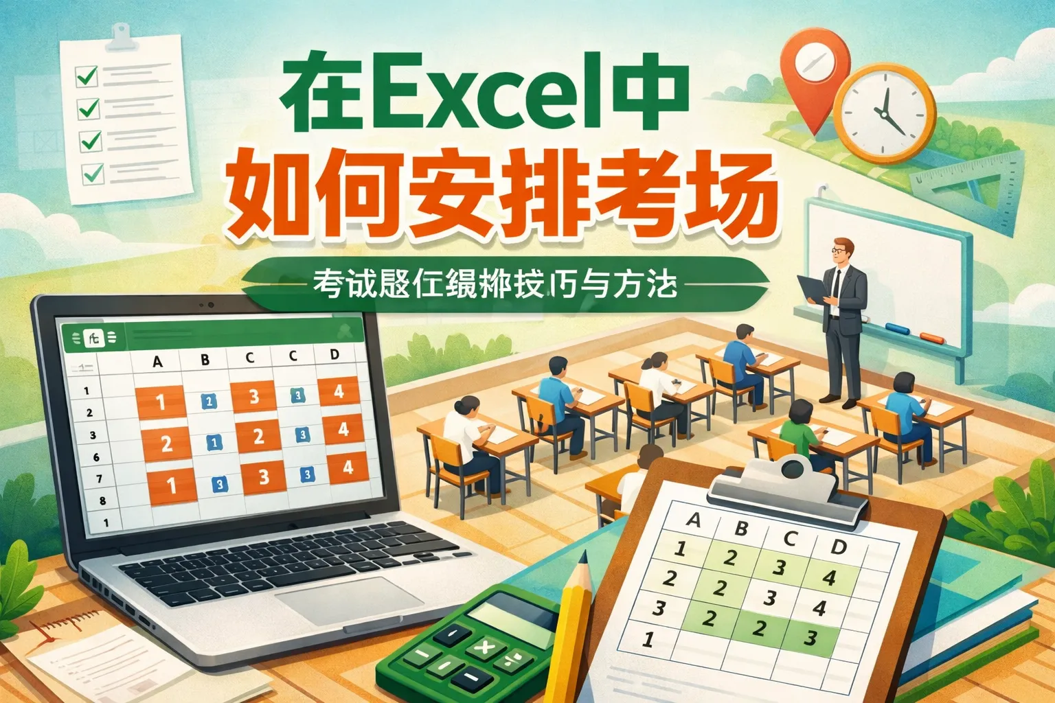 在excel中如何安排考场