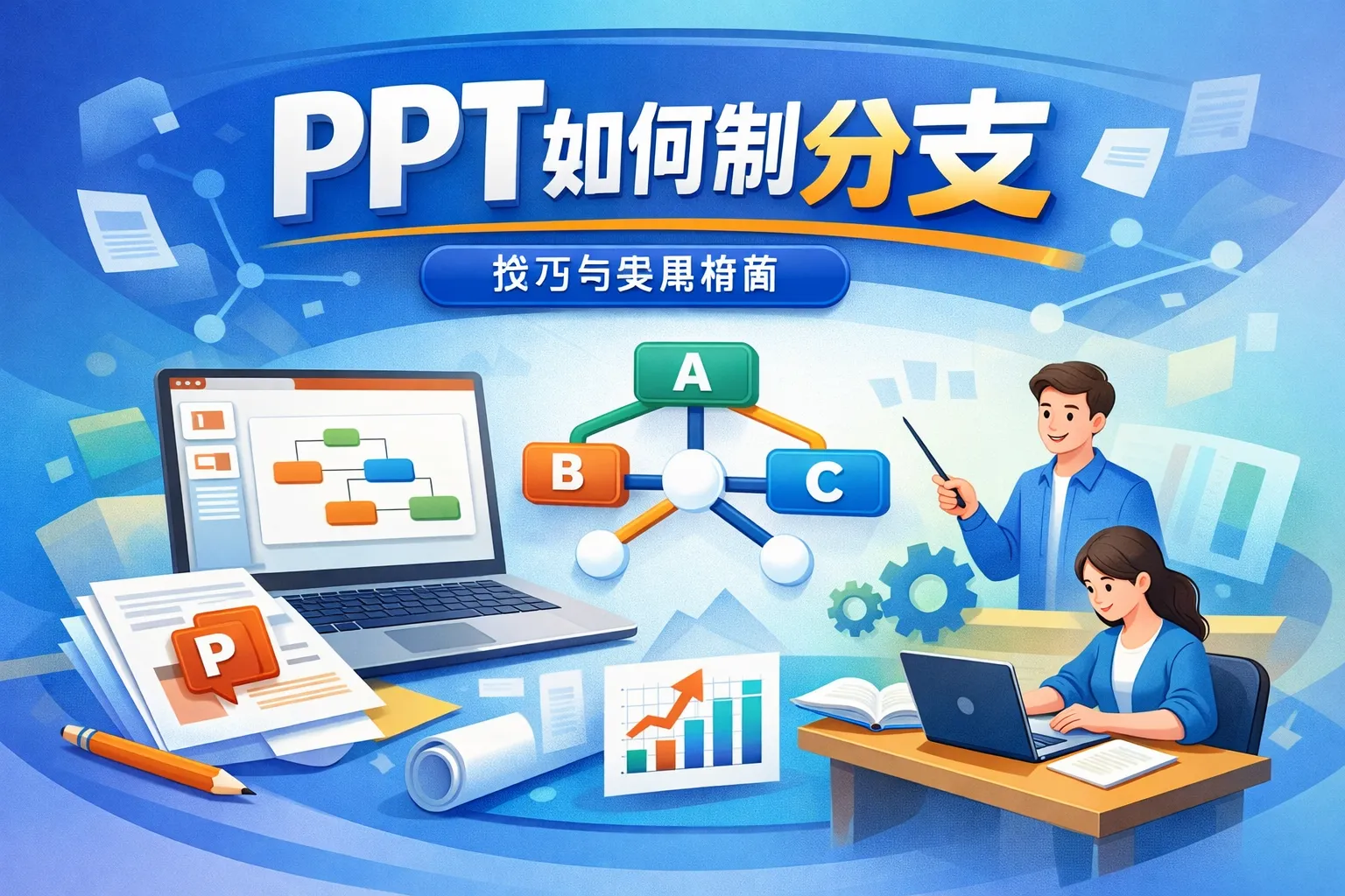 ppt 如何制做分支