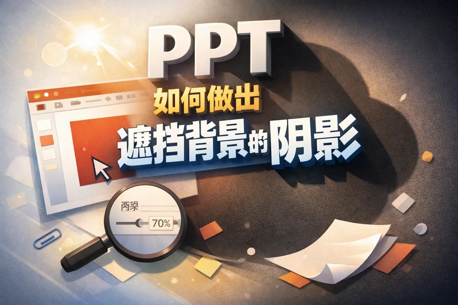 ppt如何做出遮挡背景的阴影