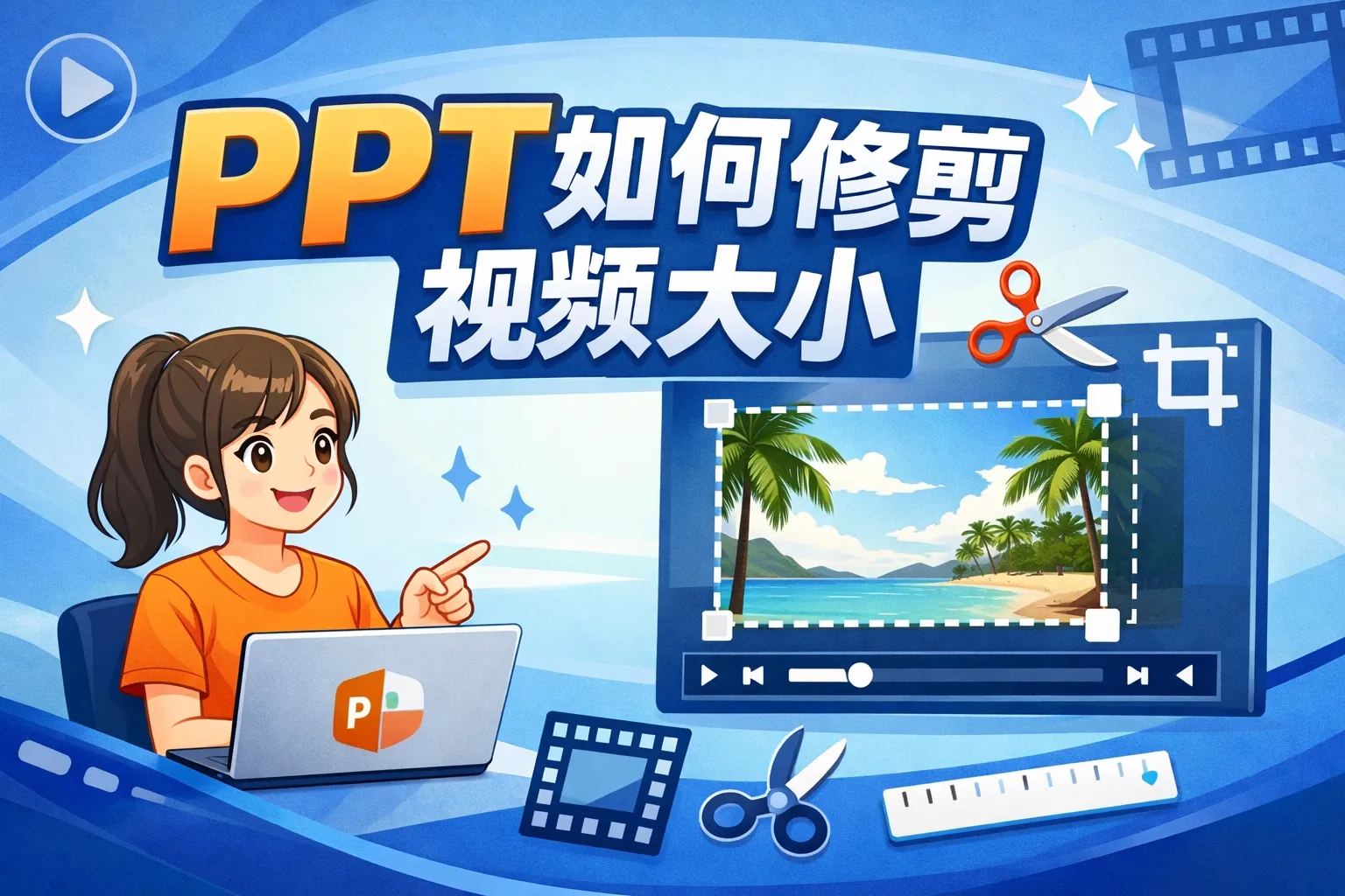 ppt如何修剪视频大小