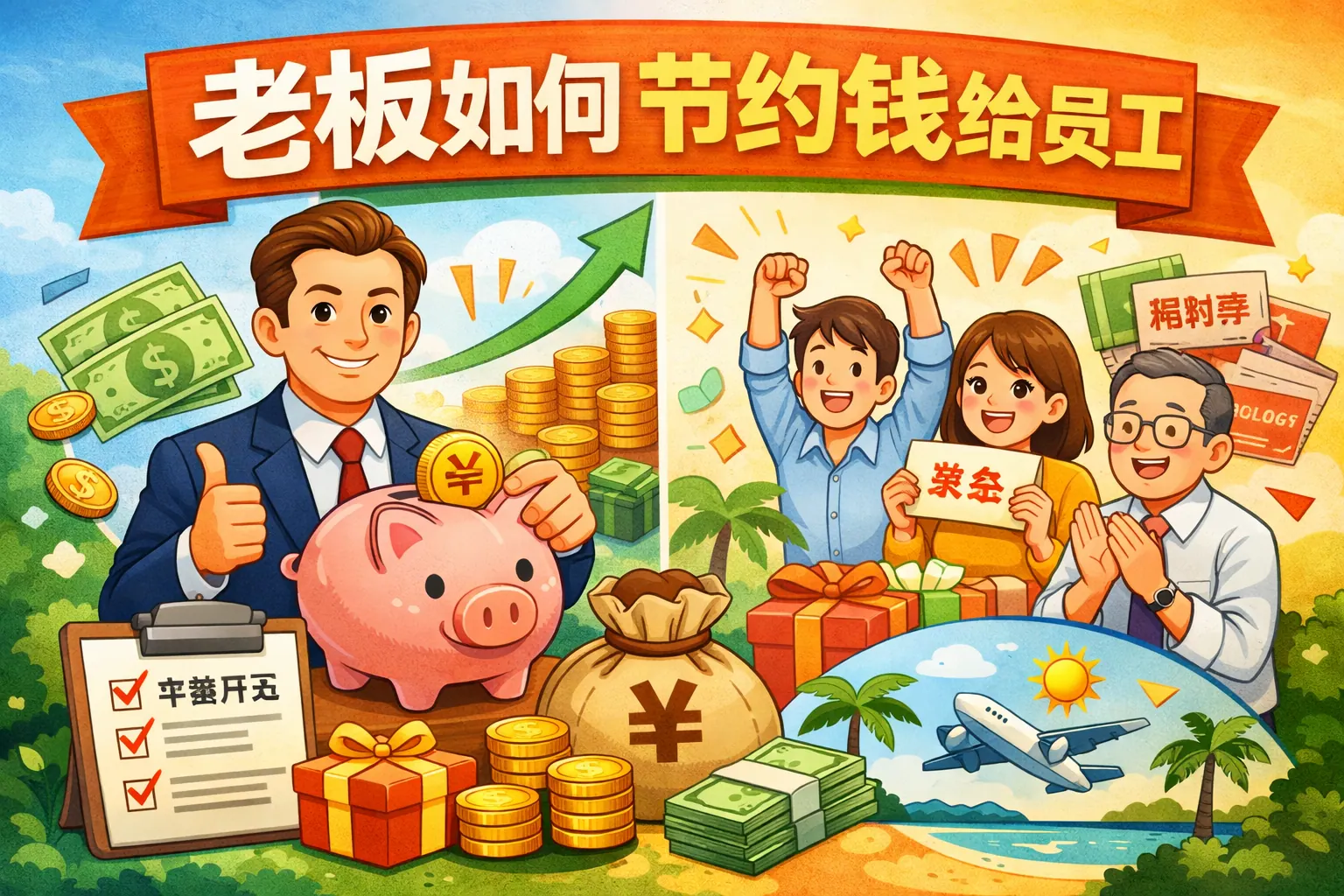 老板如何节约钱给员工