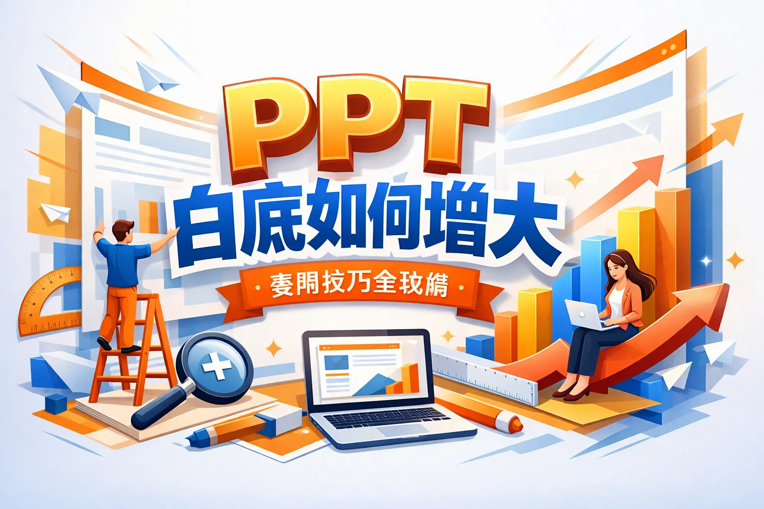 ppt白底如何增大