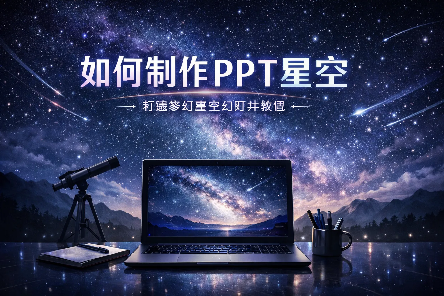如何制作ppt星空