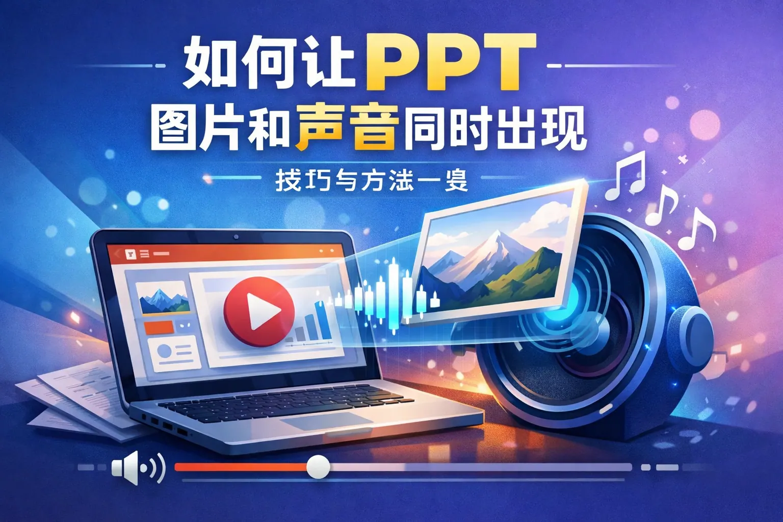 如何让ppt图片和声音同时出现