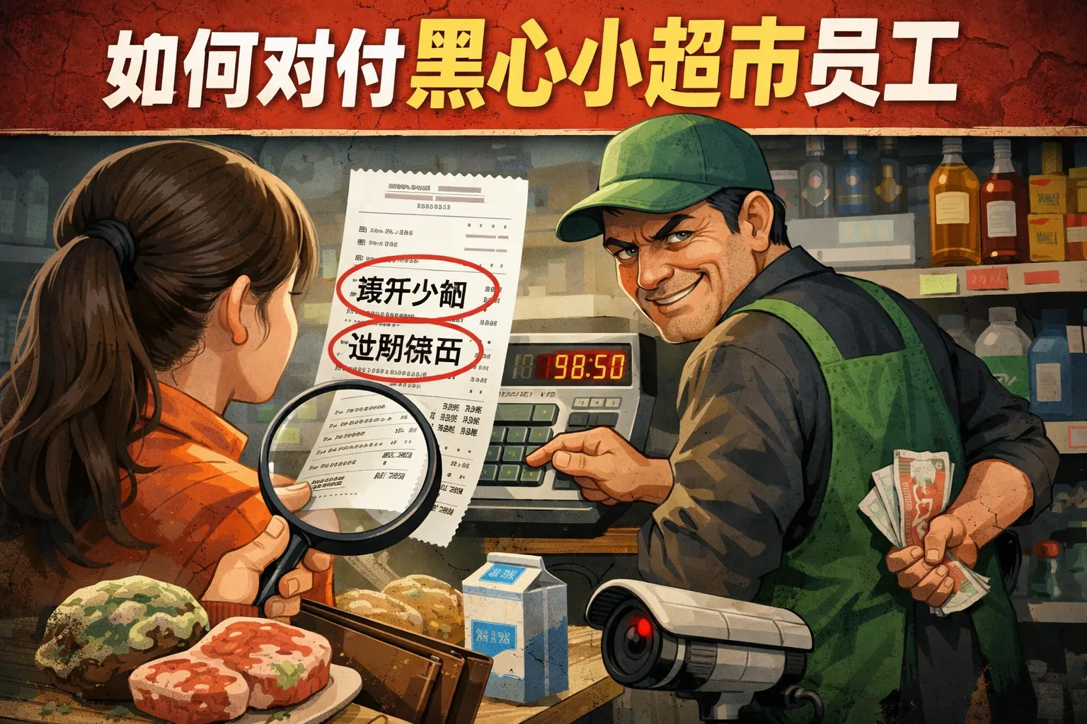 如何对付黑心小超市员工