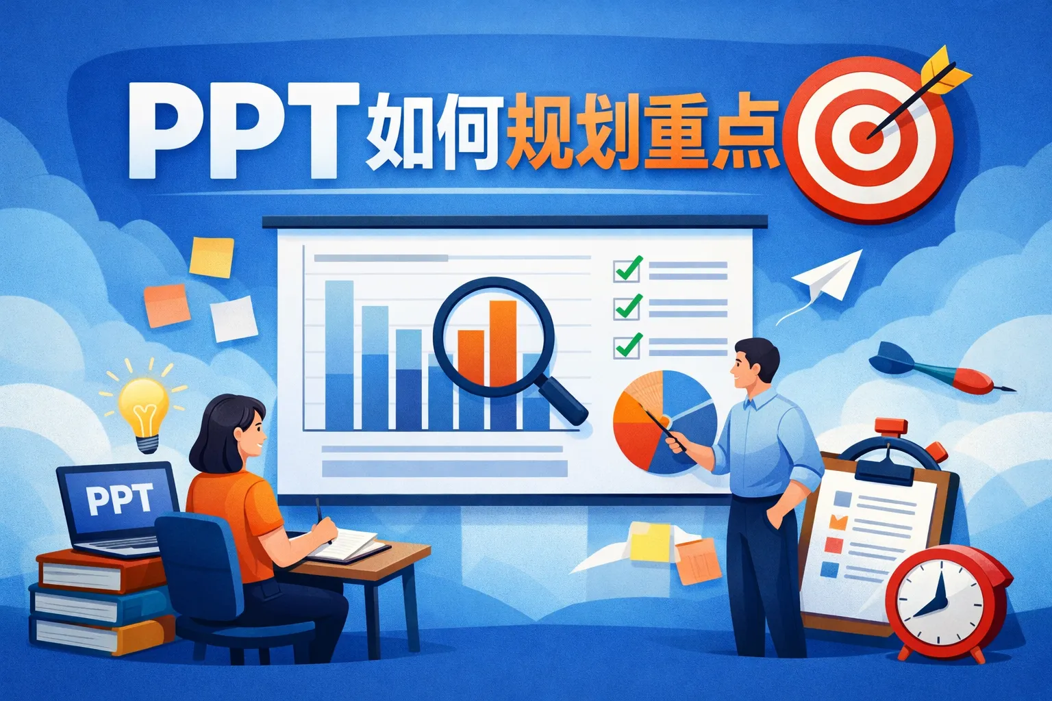 ppt如何规划重点