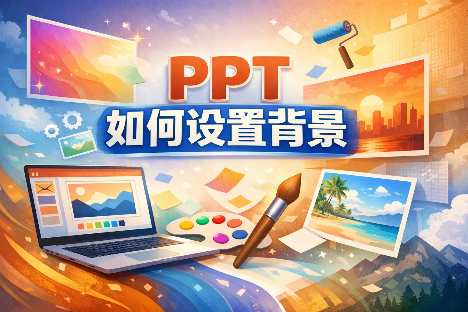 ppt如何设置背景