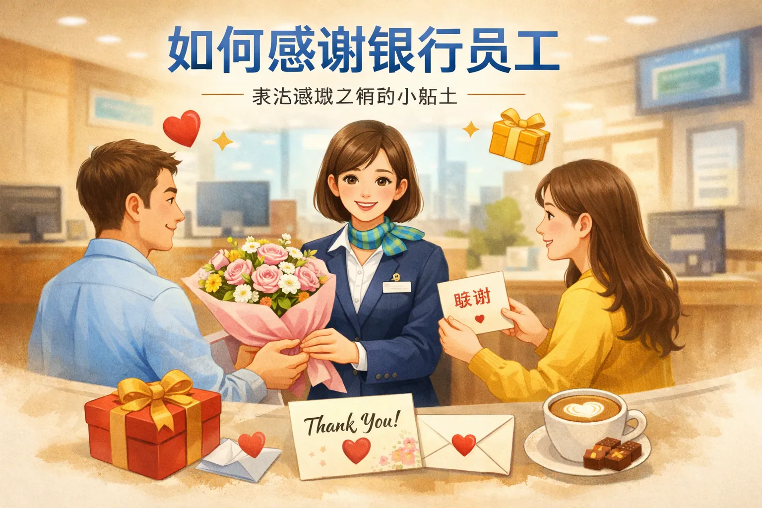如何感谢银行员工